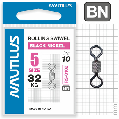 Вертлюг Nautilus Rolling Swivel 0102 size # 5 тест 32кг