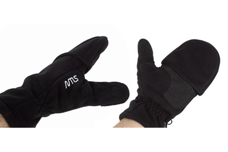 Перчатки NTLS Fleece gloves windproof с клапаном  цв. dark blue р-р. L/XL
