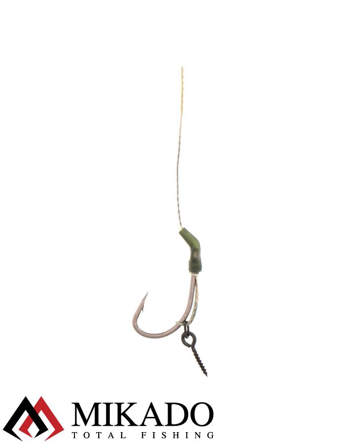 Поводок карповый Mikado SLIP D-RIG 23 см, кр.№6, 25 lbs, (уп.-2шт.)